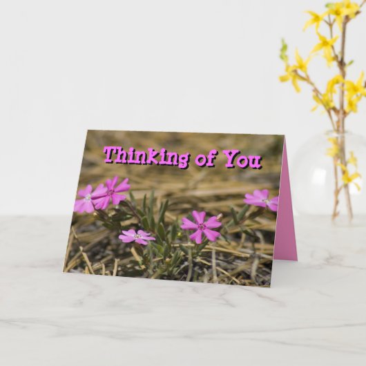 『お考える前の空白の恋しい人』 カード (黄色い花)