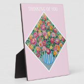 『お考える前の花のテーブルトッププラークイーゼル』 フォトプラーク (側面)