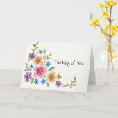 お考える前の花の空白のデイジー カード (黄色い花)