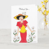 お考える前の赤と黄 カード (黄色い花)