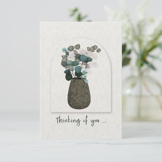 お考える前の銀ドルのユーカリ花瓶 (スタンド正面)