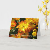 お考える前の!おとなしく元気でいらっしゃい。 カード (黄色い花)