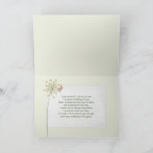 お考える前はデイジーブーケを入れたティーカップ カード (内部)