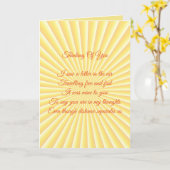 お考える前パーソナライズされたの カード (黄色い花)