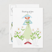 お考える客様のはがき インビテーションポストカード (正面/裏面)