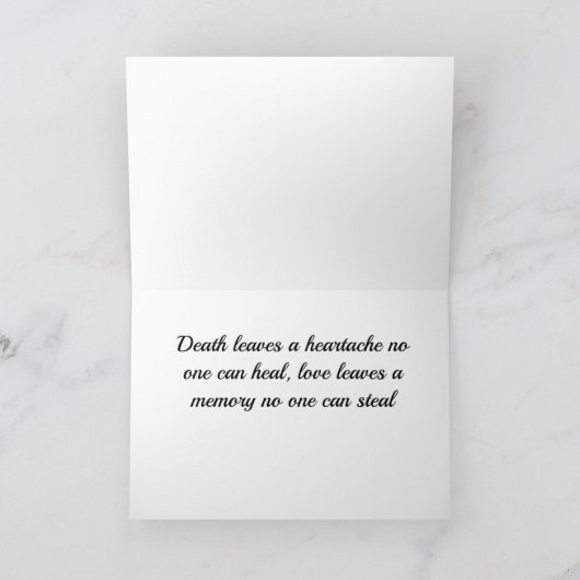 **お考える客様の***悔やみや弔慰メッセージ カード (内部)