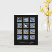 お考える客様:窓を通した自然 カード (黄色い花)