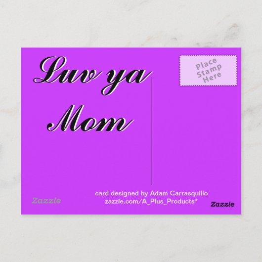 お考える母さん葉書 ポストカード (裏面)