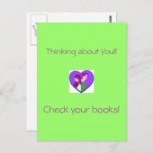 お考え前だ！帳簿の確認！はがき ポストカード (正面/裏面)