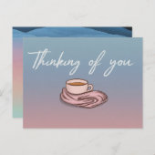 「お考え前と暖かい抱擁を送る」 ポストカード (正面/裏面)