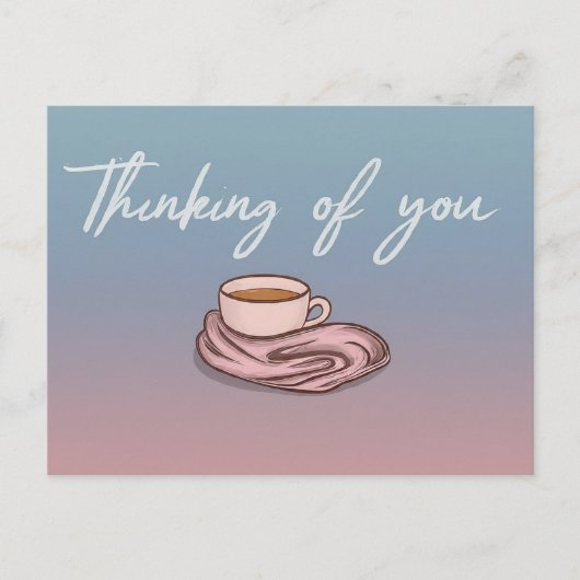 「お考え前と暖かい抱擁を送る」 ポストカード (正面)