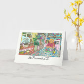 お考え前のイタリアン方がTableで カード (黄色い花)