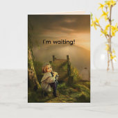 お考え前のカード恋しく思を待つ カード (黄色い花)