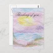 お考え前のカード~サンセットシーン ポストカード (正面/裏面)