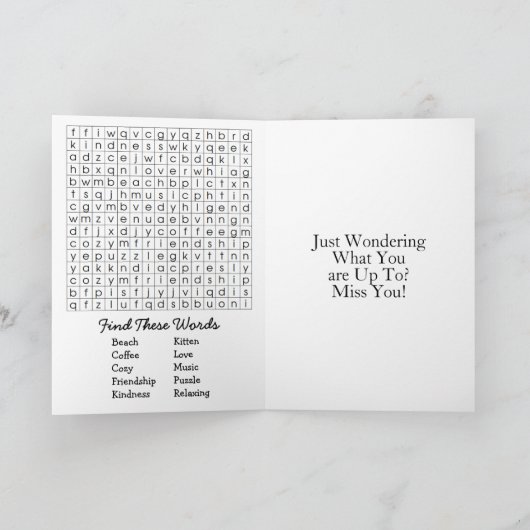 お考え前の事 | 友情 カード (内部)