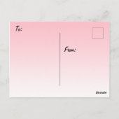 お考え前の周りかわいらしピンク紫の花 ポストカード (裏面)