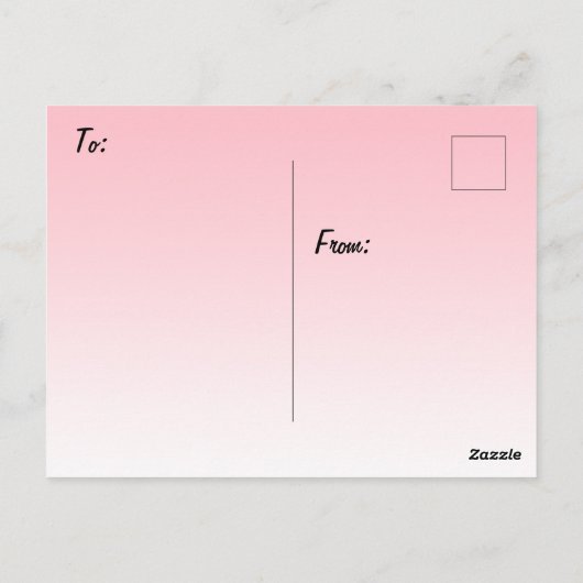 お考え前の周りかわいらしピンク紫の花 ポストカード (裏面)