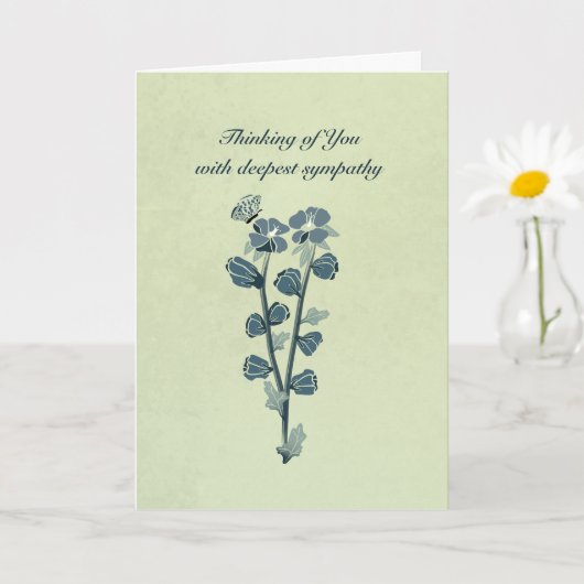 「お考え前の悔やみや弔慰が一番深い」 カード (小さな植物)
