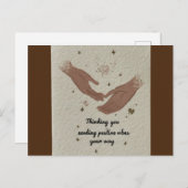 「お考え前の方へ – お前の方へ向前向きかって様子を送れ」 ポストカード (正面/裏面)