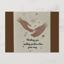 「お考え前の方へ – お前の方へ向前向きかって様子を送れ」 ポストカード