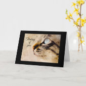 お考え前の猫のカードから カード (黄色い花)