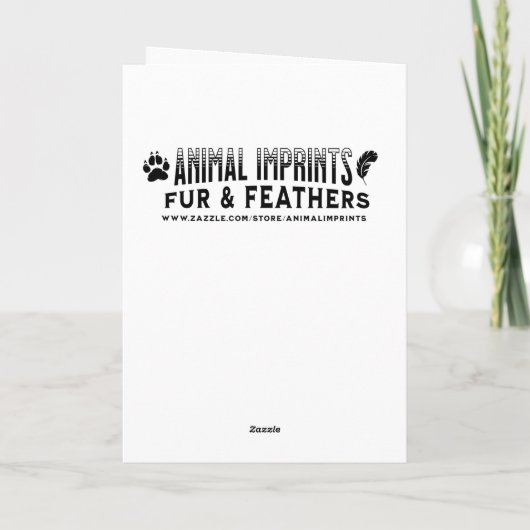 お考え前の!かわいい豚と黄色い花 カード (裏面)