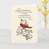 お考え前の(鳥)ショウジョウコウカンチョウ カード (黄色い花)