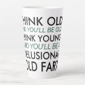 お考え年寄り カフェラテマグ (正面)