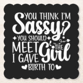 お考え母さんに会うのはすごおもしろいいクール ペーパーコースター (正面)