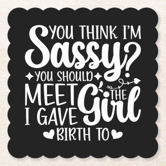 お考え母さんに会うのはすごおもしろいいクール ペーパーコースター (正面)