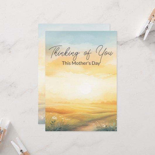 お考え母さんのDay Greeting Card カード (正面/裏面インサイチュ)