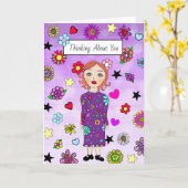 お考え花を添えお洒落て カード (黄色い花)