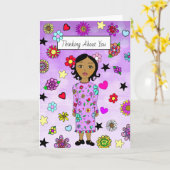 お考え花を添えお洒落て カード (黄色い花)