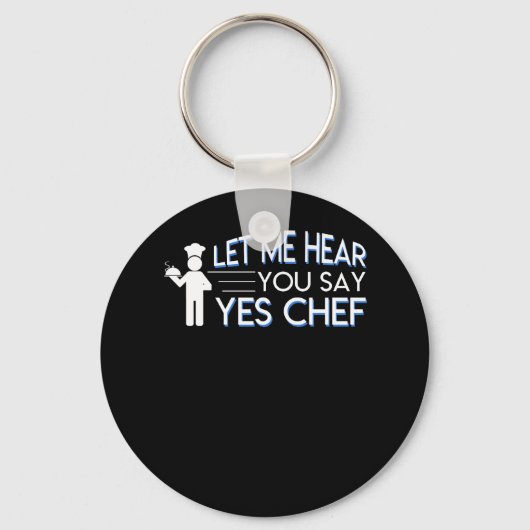 お聞かせシェフYesプライド キーホルダー (正面)