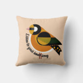 お聞前の歌の鳥装飾用クッションへ クッション (裏面)