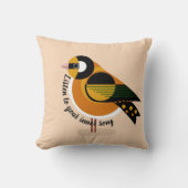 お聞前の歌の鳥装飾用クッションへ クッション (正面)