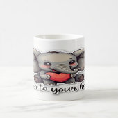 お聞客様のハート-感動的引用文デザイン コーヒーマグカップ (中央)