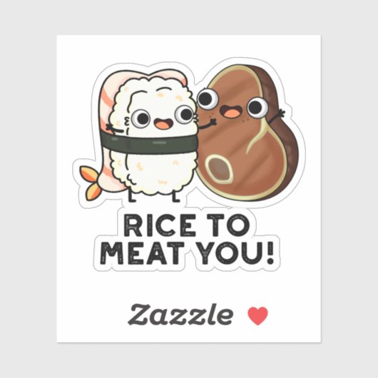 お肉にお米すしおもしろいステーキパン シール (シート)