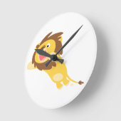 お腹がすいてかわいいアニメの獅子の壁掛け時計 ラウンド壁時計 (傾斜)