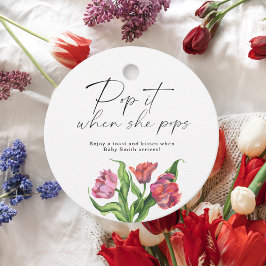 お腹が張ったらポップ！エレガントなブーケフラワー フェイバータグ