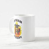 お腹が怒空いた。意地悪な猫。怒猫 コーヒーマグカップ (正面左)