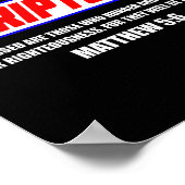 お腹が減って聖書を掴め 面白い クリスチャン マタイ 5 ポスター (角)