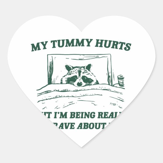 お腹が痛いけど本当に勇敢なんだ ラウンドシール (正面)