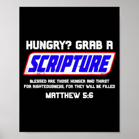 お腹が空いたら聖書を手に Funny Christian Matthew 5_ ポスター (正面)