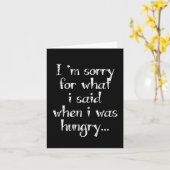 お腹が空いた時に言ってごめん… カード (黄色い花)