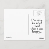 お腹が空いた時に言ってごめん… ポストカード (裏面)