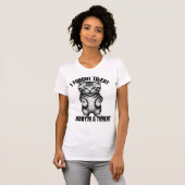 お腹が空いた猫のTシャツ - 食べ忘れて今凶暴になってる Tシャツ (正面フル)