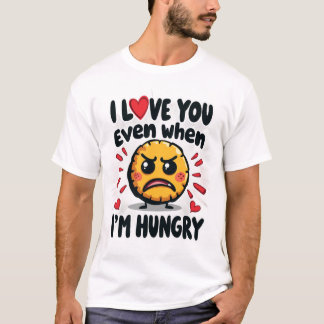 お腹が空いていても、私はあなたを愛している Tシャツ