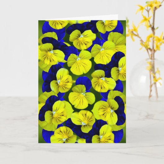 お腹が立つ カード (黄色い花)