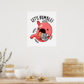 お腹が鳴る面白いダジャレ Let's Rumble ポスター (キッチン)